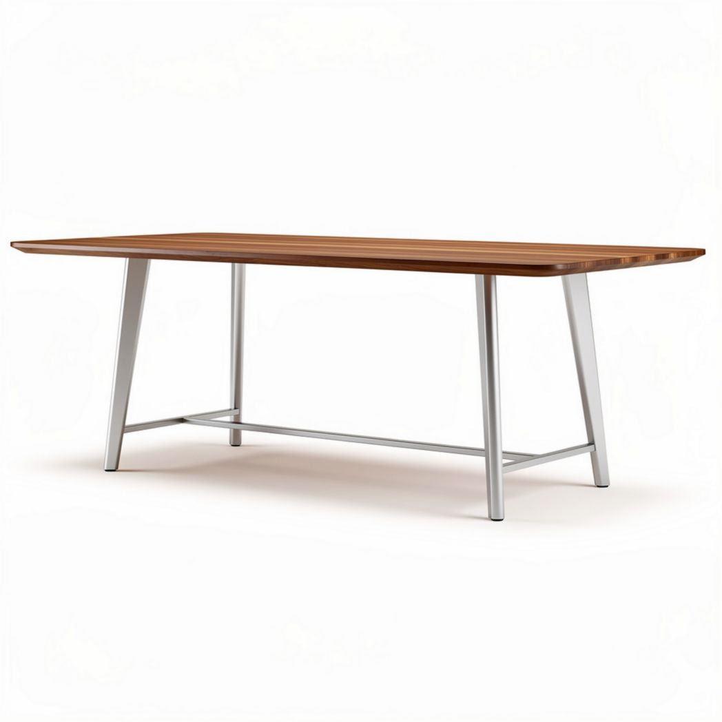 Wooden dining table with metal legs 180 x 90 x 75cm for modern interiors
