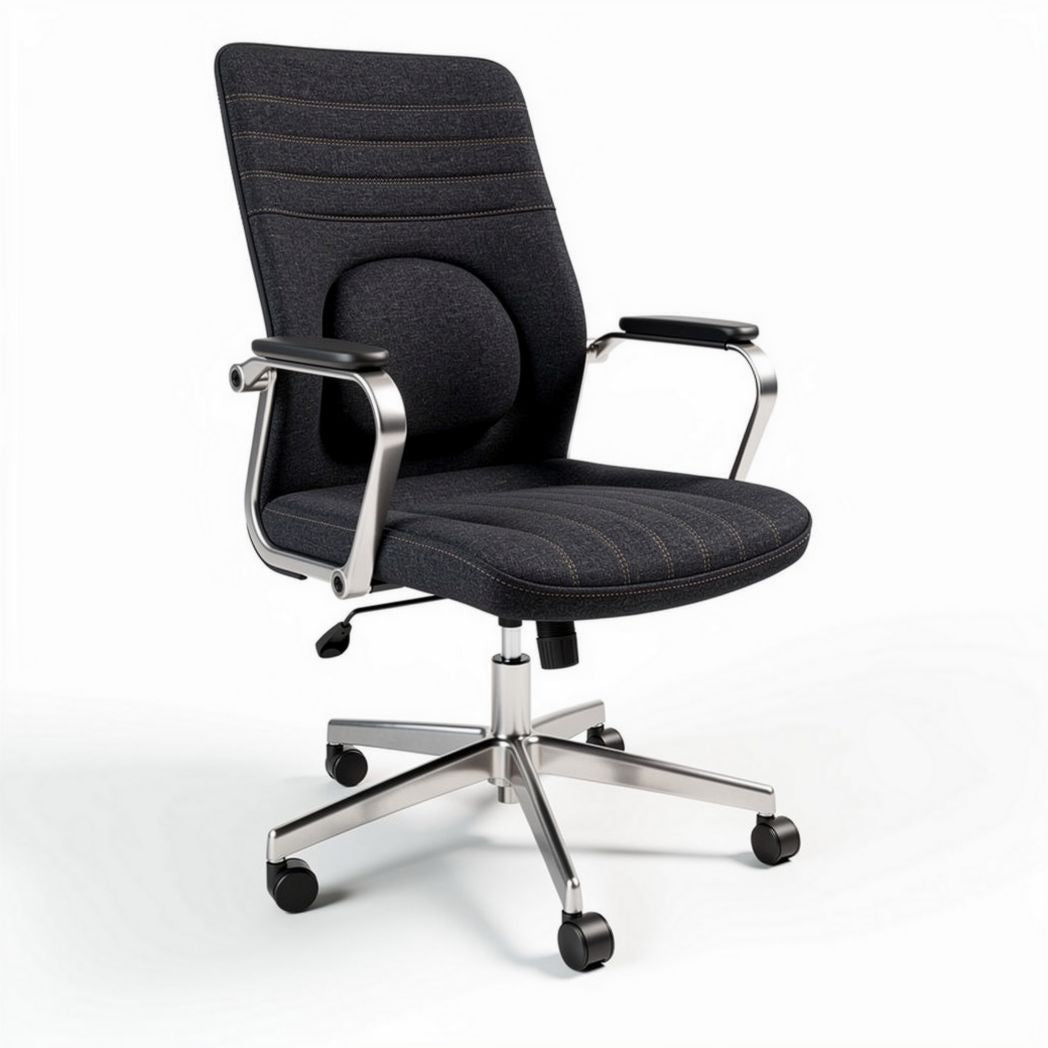 Office chair with ergonomic design fabric upholstery and adjustable height 50 x 60 x 100cm