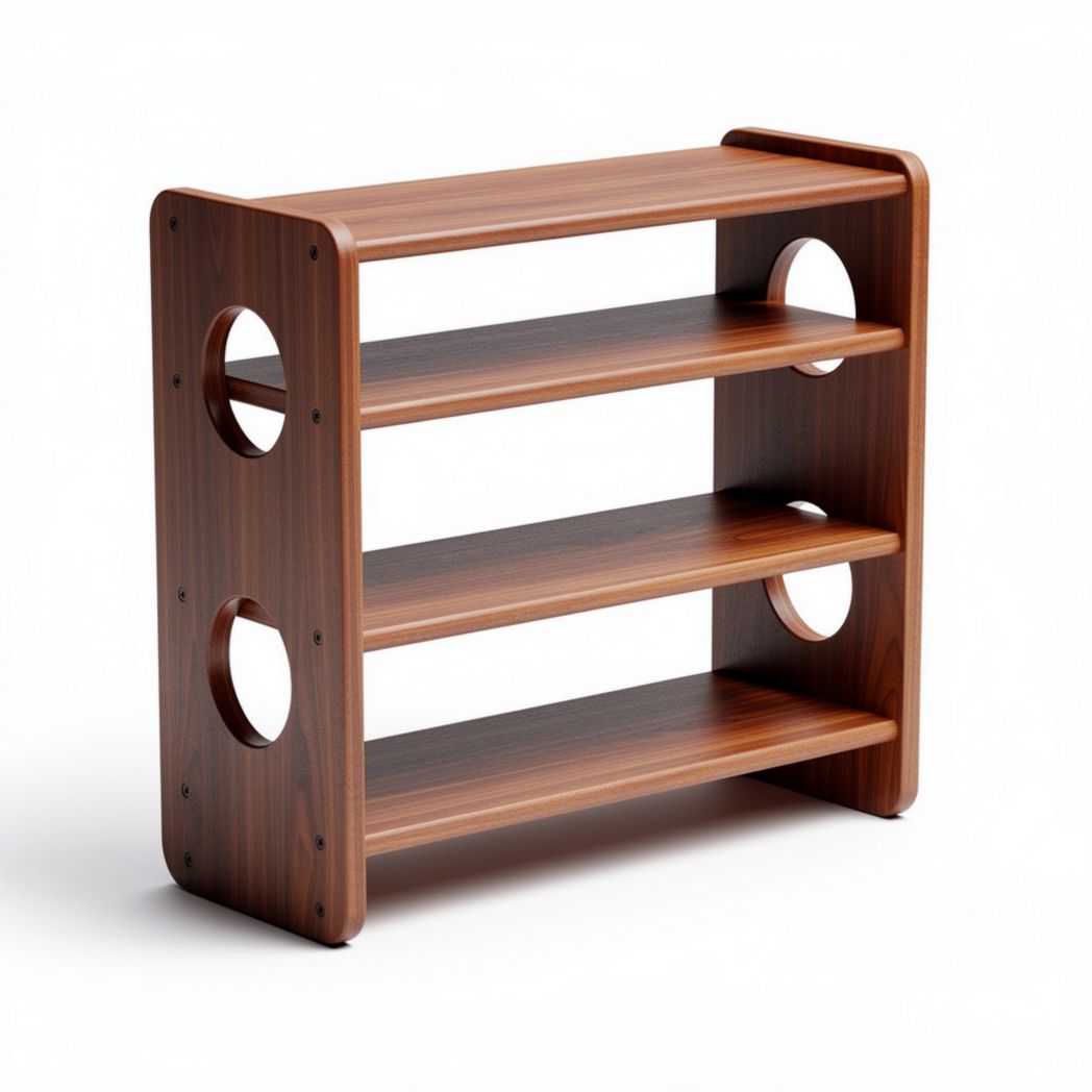 Wooden storage rack for books or decor 80 x 30 x 80cm brown finish