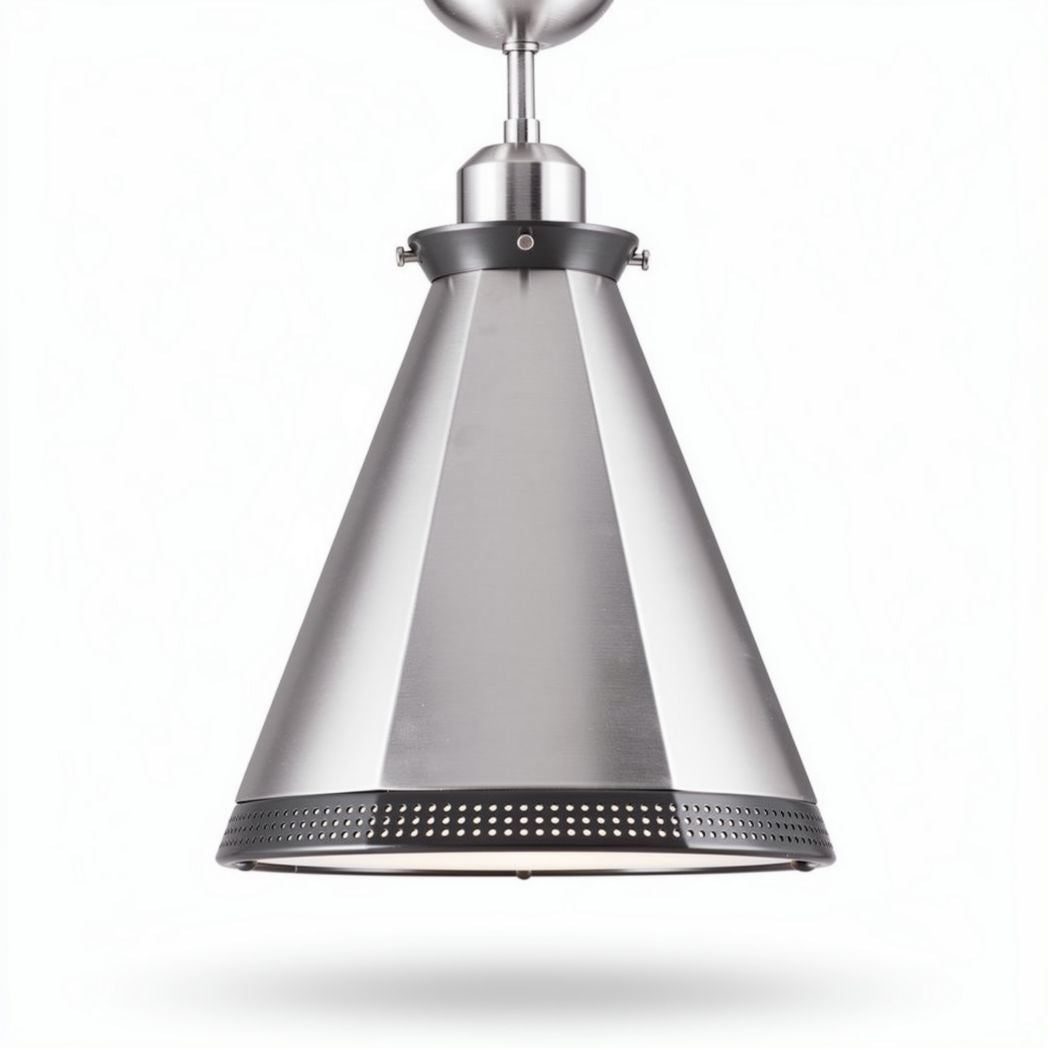 Metal cone pendant light fixture for modern home decor 15 x 15 x 30cm