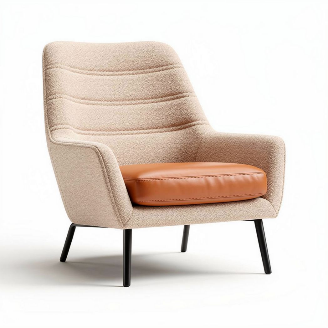 Swivel chair in green fabric with a soft cushion and metal base 73 x 73 x 80cm