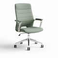 Mesh office chair with adjustable armrests in green color 50 x 55 x 100cm